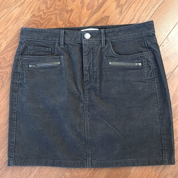 Loft‎ Gray Corduroy Mini Skirt 6 - Picture 1 of 9